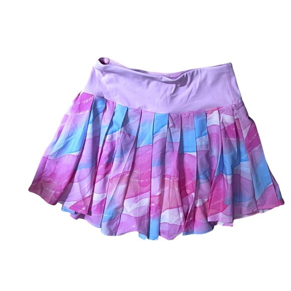 Halara Breezeful Watercolor Quick Dry Pleated Mini Active Casual Skirt sz XS Pin - Picture 3 of 6
